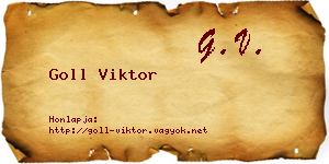 Goll Viktor névjegykártya